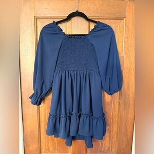 Elegant Navy Blue Women's Top